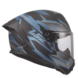 Helm RAPID III XTREM MATT BLACK BLUE PETROL