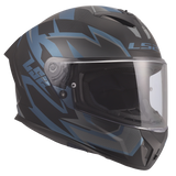 Helm RAPID III XTREM MATT BLACK BLUE PETROL