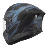 Helm RAPID III XTREM MATT BLACK BLUE PETROL