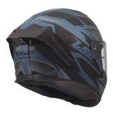 Helm RAPID III XTREM MATT BLACK BLUE PETROL